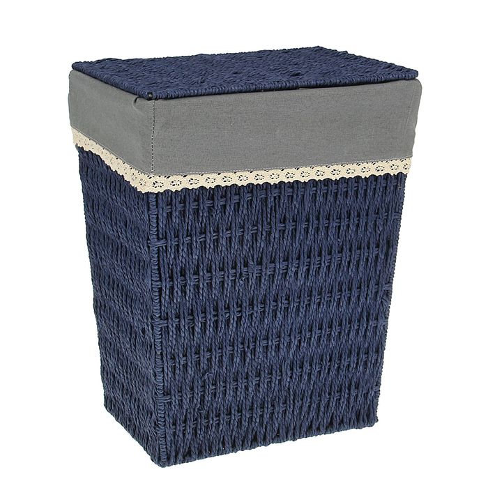 Корзина для белья плетеная "Голубика"