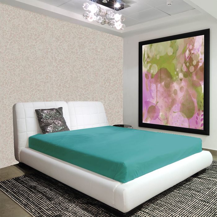 Простыня на резинке "Этель" Изумруд 90х200 + 20 см, 100% хлопок, сатин