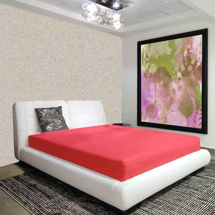 Простыня на резинке "Этель" Коралл 90х200 + 20 см, 100% хлопок, сатин