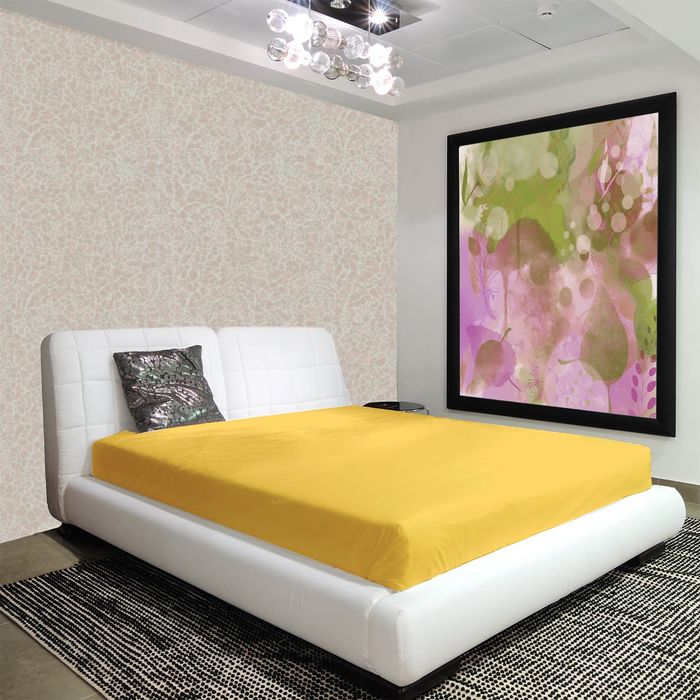 Простыня на резинке "Этель" Лимон 160х200 + 20 см, 100% хлопок, сатин