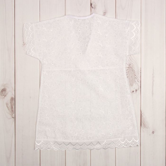 Рубашка крестильная для девочки, рост 74 см, цвет белый 00315-13_М