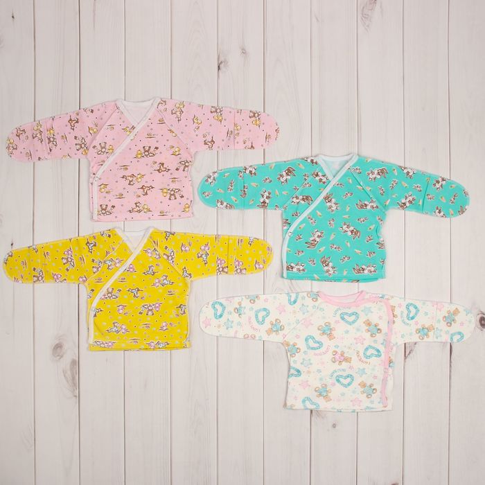 Распашонка на кнопках, 02115-12, цвет МИКС, рост 62 см