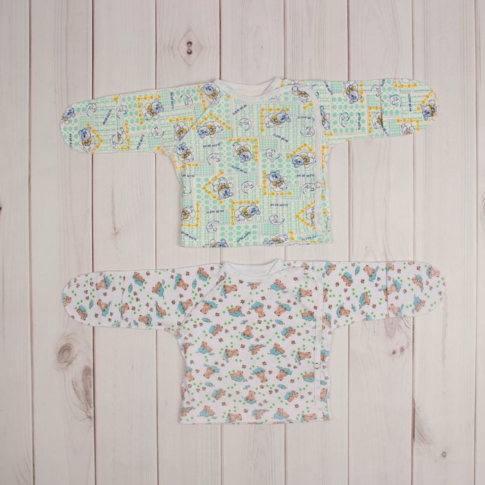 Распашонка с кнопкой на плече, 02114-12, цвет МИКС, рост 56 см