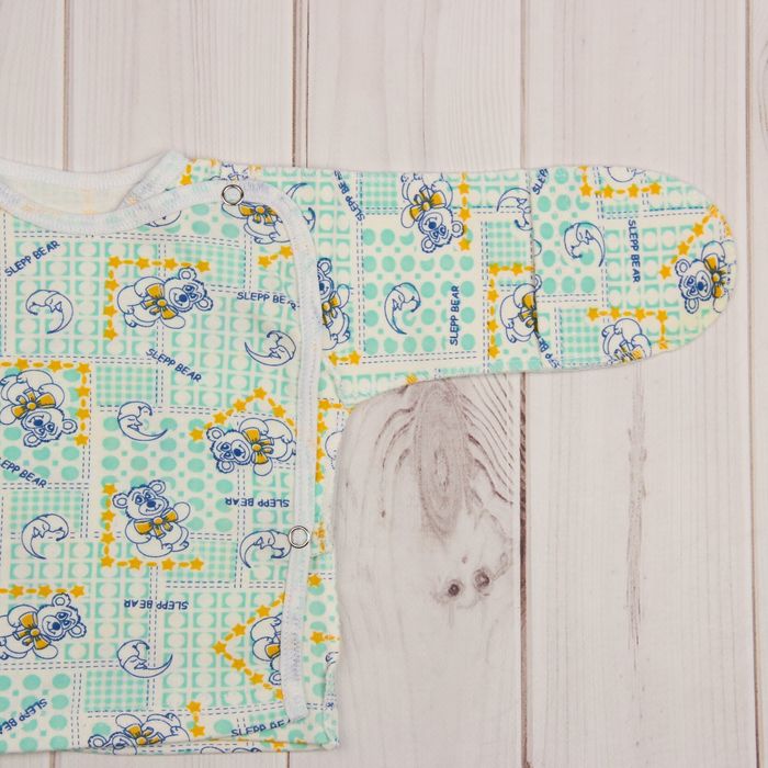 Распашонка с кнопкой на плече, 02114-12, цвет МИКС, рост 56 см