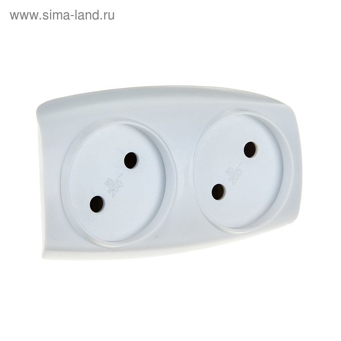 

Разветвитель "ЭРА" SP-2-W, 2 розетки, 16 А, без з/к, белый
