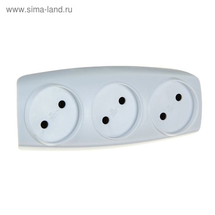 

Разветвитель "ЭРА" SP-3-W, 3 розетки, 16 А, без з/к, белый