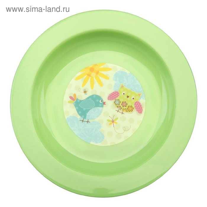 Тарелочка детская для вторых блюд, диаметр 17,5 см, цвета МИКС
