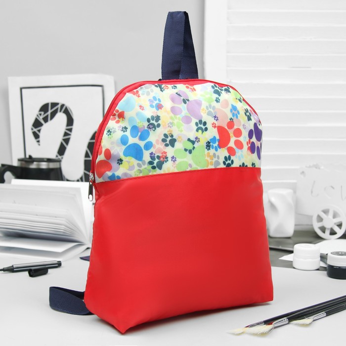 Рюкзак детский "Лапки", 1 отдел, цвет МИКС