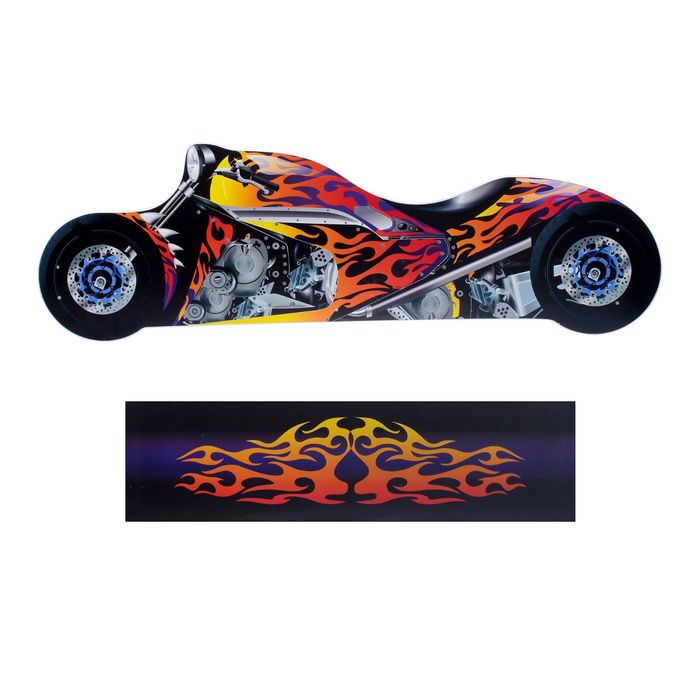 Кровать-машина «Мотоцикл синий»