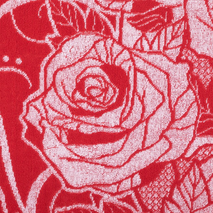 Полотенце махровое Авангард 70x140 см, 4378, Розы в сердцах МИКС, хлопок, 420 гр/м2