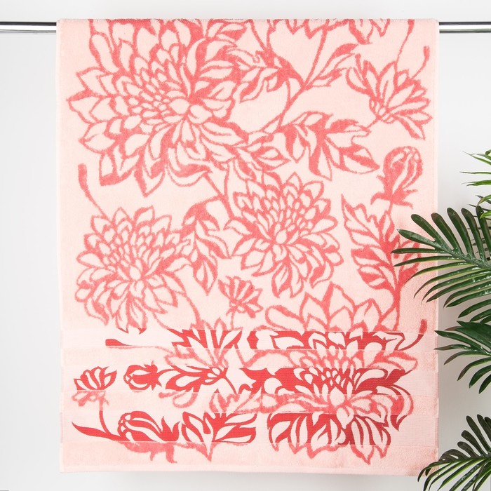 Полотенце махровое Авангард жак. 70x140 4737, Букет, хлопок, 420 гр/м2