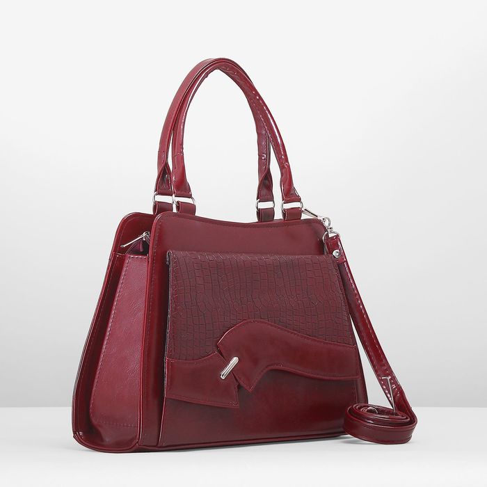 Сумка женская на молнии, 1 отдел, цвет бордовый