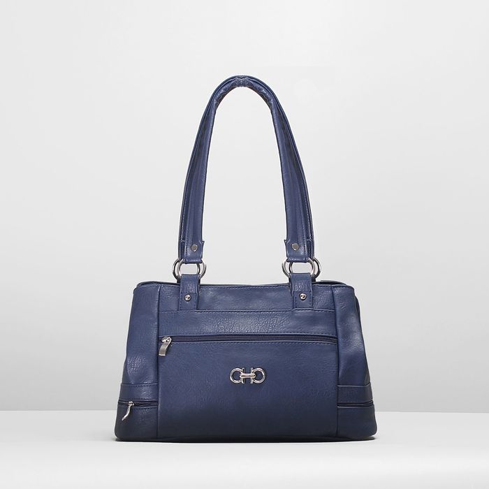 Сумка женская на молнии, 1 отдел, цвет синий