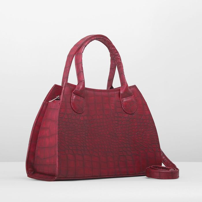 Сумка женская на молнии, 1 отдел, цвет бордовый