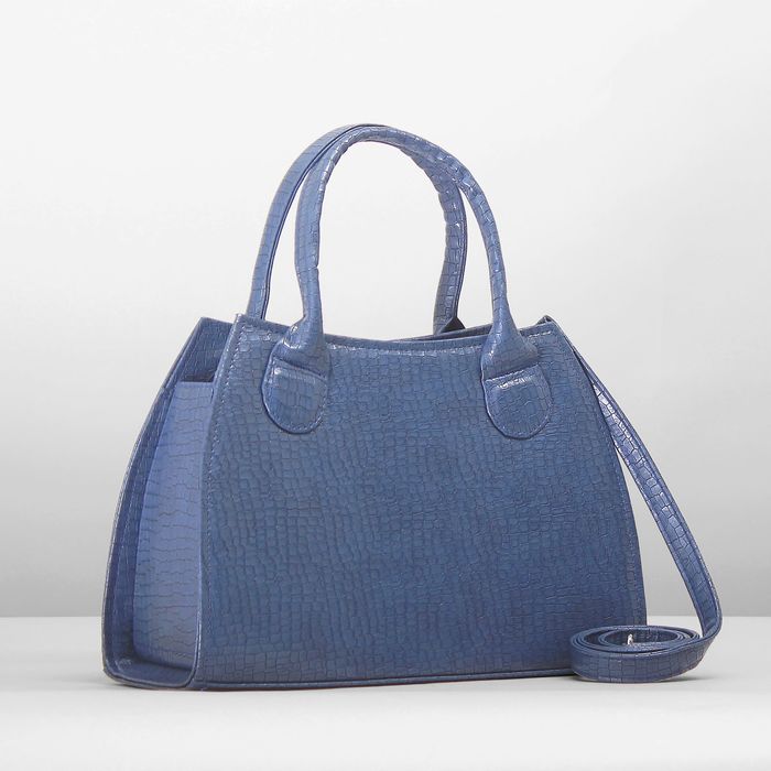 Сумка женская на молнии, 1 отдел, цвет синий