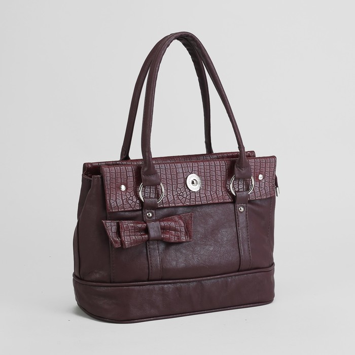 Сумка женская на молнии, 1 отдел, цвет бордовый