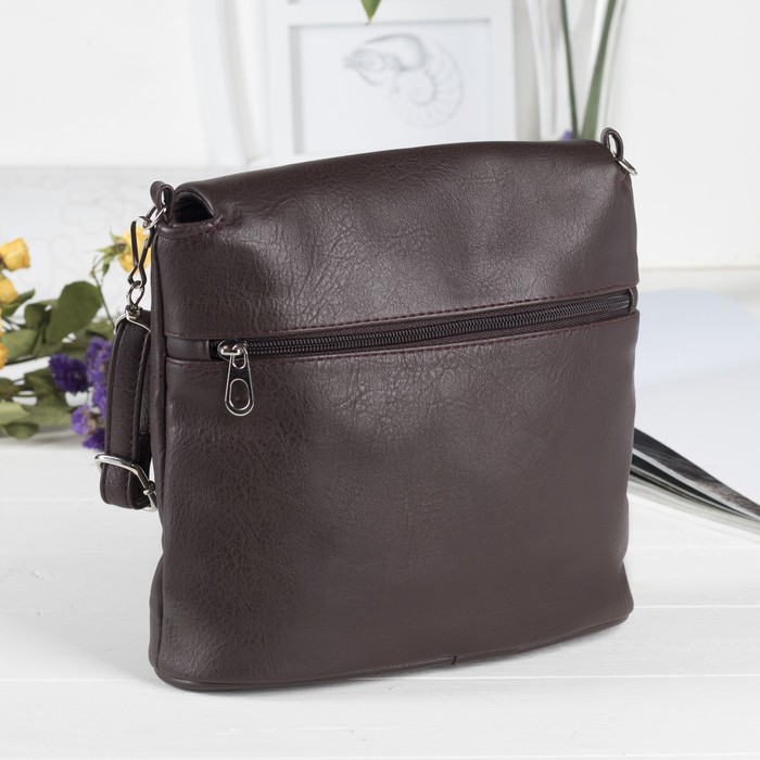 Сумка женская, 1 отдел, цвет коричневый