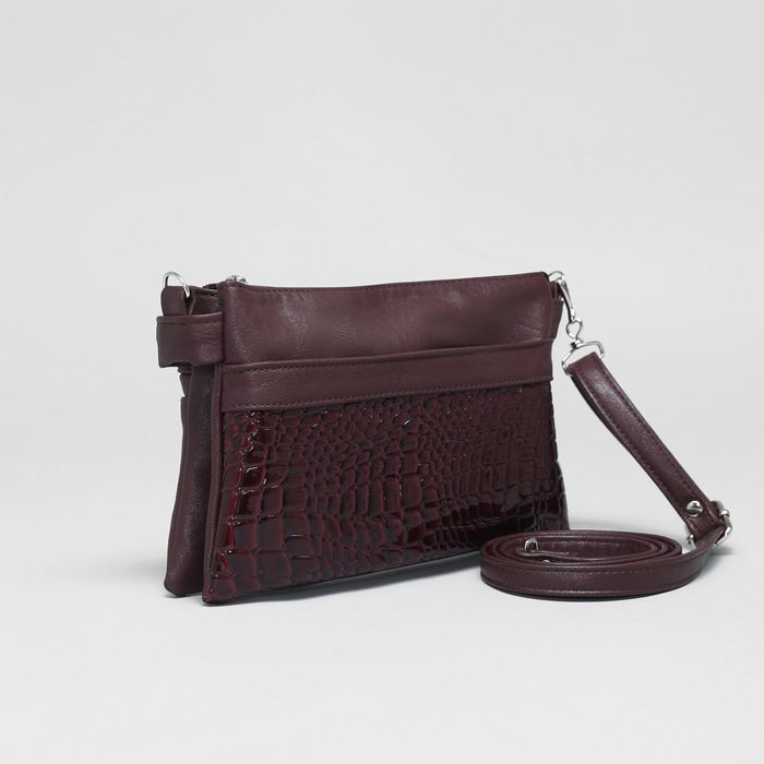 Сумка женская на молнии, 1 отдел, цвет бордовый