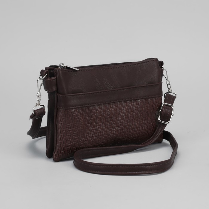 Сумка женская на молнии, 1 отдел, цвет коричневый