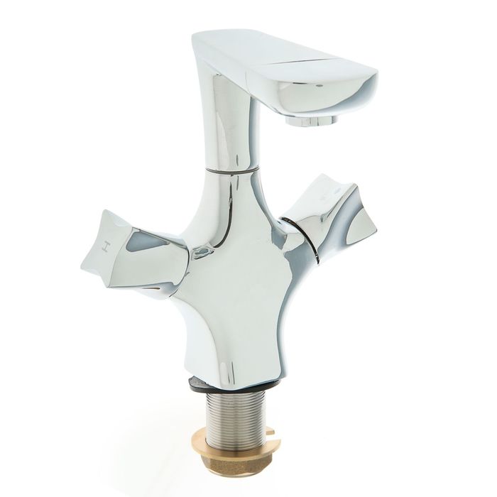 Смеситель для раковины Accoona A89673, двухрычажный, хром