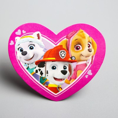 Щенячий патруль. Открытка-валентинка "Люблю!"