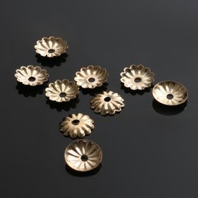 Шапочки для бусин (набор 50шт), СМ-079, 2х6,5 мм, цвет золото Ош