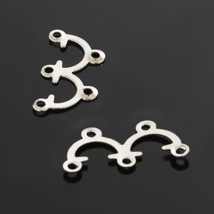 Коннектор дуговой (набор 20шт) СМ-683-2, цвет серебро