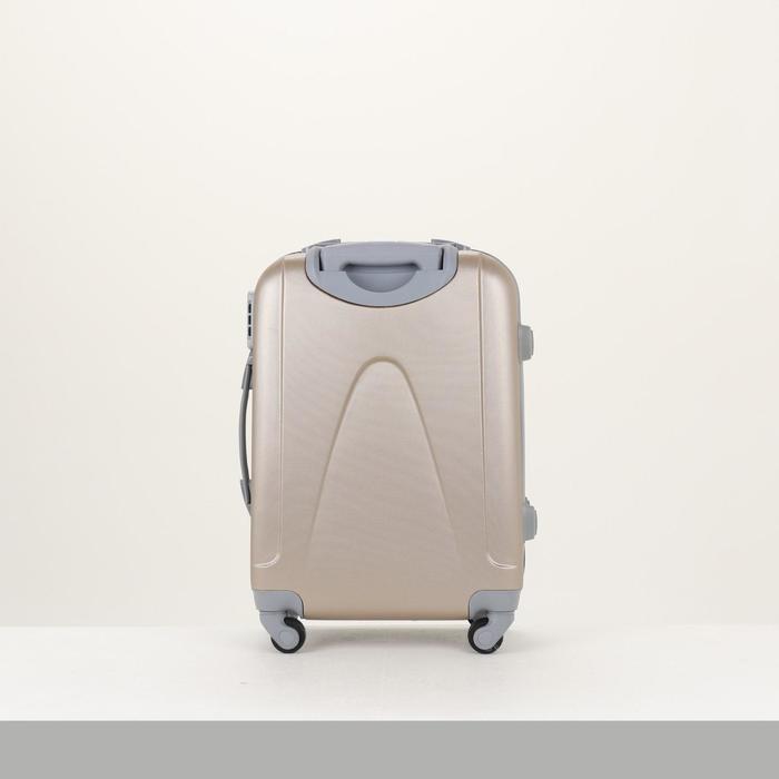 Чемодан с кейсом, малый, 20", 26 л, кодовый замок, 4 колеса, цвет серый