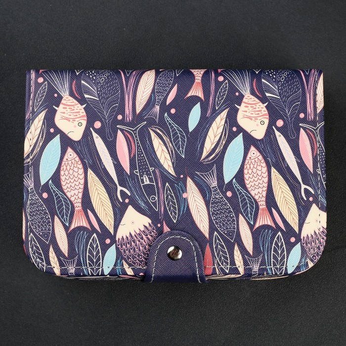 Шкатулка кожзам для украшений "Рыбки" 5х20х14 см