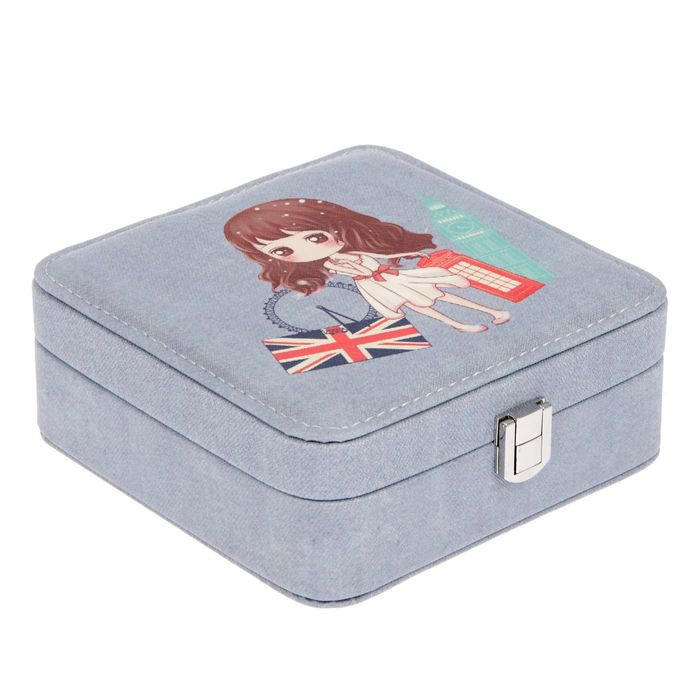 Шкатулка кожзам для украшений "Малышка. Биг-Бен" 6х16х16 см