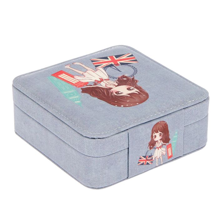 Шкатулка кожзам для украшений "Малышка. Биг-Бен" 6х16х16 см