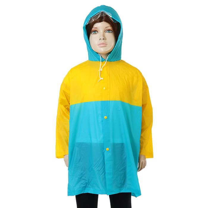 Дождевик детский "Весёлые зверушки" с карманом под рюкзак, L, рост 110-120 см, МИКС