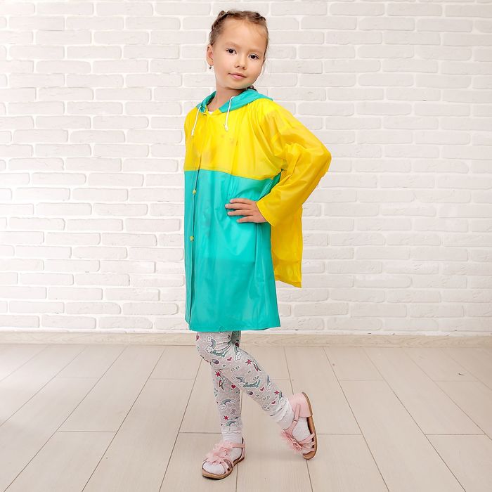 Дождевик детский "Весёлые зверушки" с карманом под рюкзак, L, рост 110-120 см, МИКС