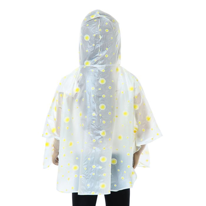 Дождевик детский пончо "Горошки", р-р М, рост 100-110 см, цвета МИКС