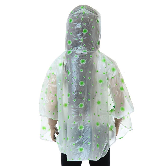 Дождевик детский пончо "Горошки", р-р XL, рост 120-140 см, цвета МИКС