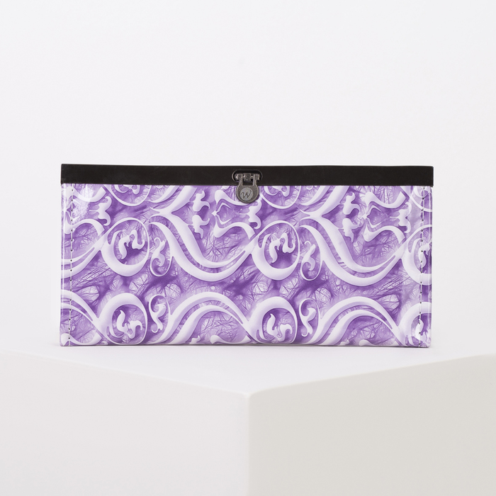 Кошелёк женский на застёжке, 4 отдела, отдел для монет, цвет сиреневый