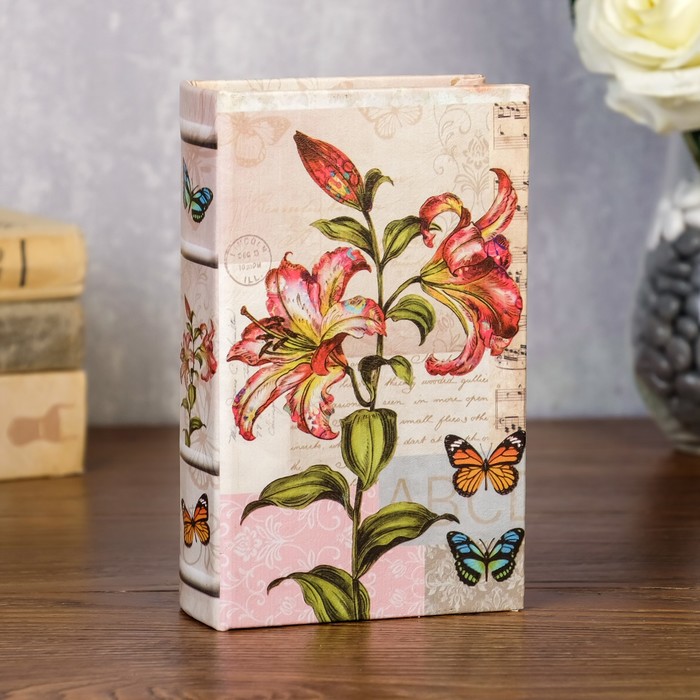 Сейф дерево книга "Лилия" 17х11х5 см
