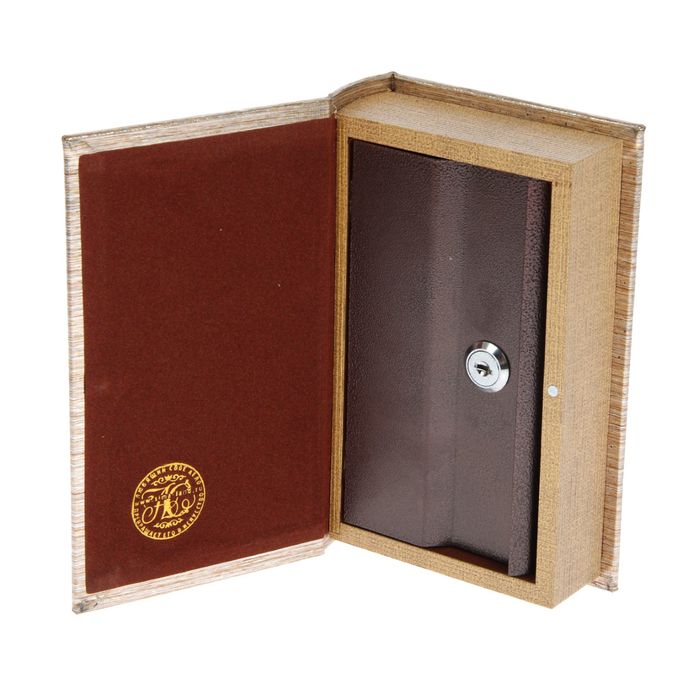 Сейф-книга дерево "Королевский знак" кожзам 21х13х5 см