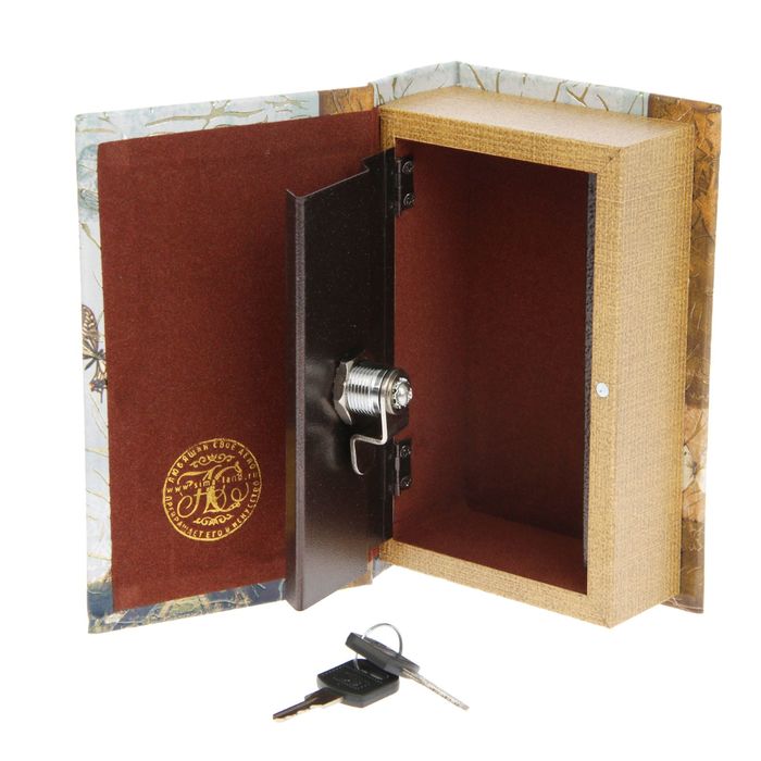 Сейф-книга дерево "Париж, золотой дождь" 17х11х5 см