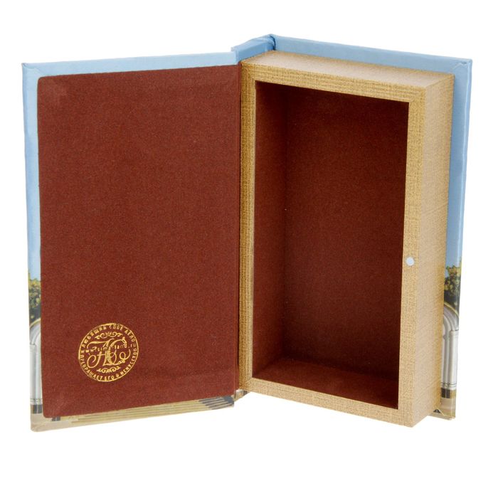 Шкатулка-книга дерево "Храм" шёлк, стразы 21х13х5 см