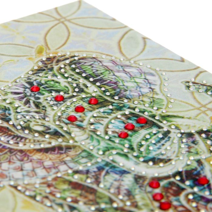 Шкатулка-книга дерево "Слон" шёлк, стразы 21х13х5 см