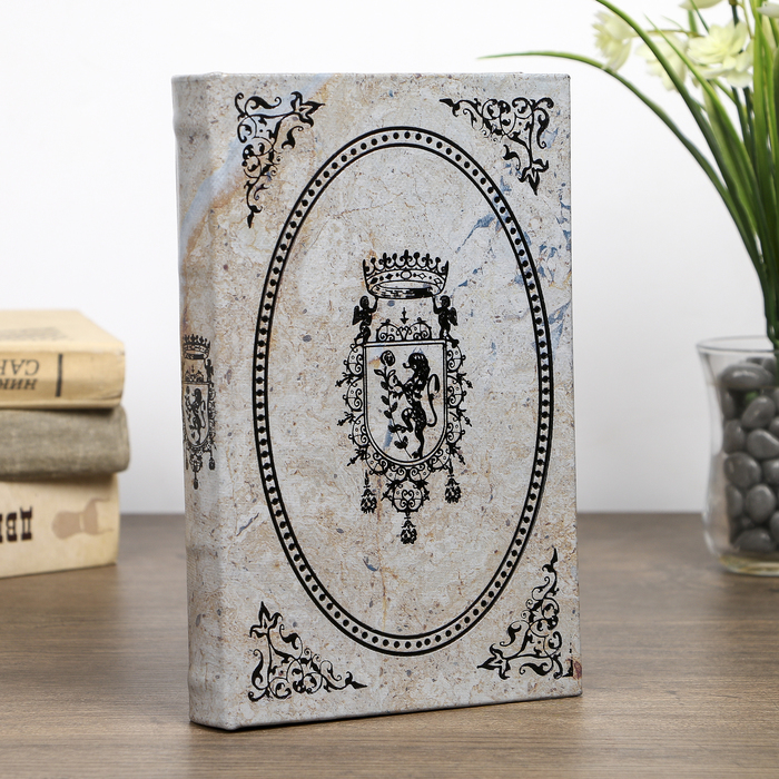 Шкатулка дерево книга "Герб монарха" 21х14х3 см