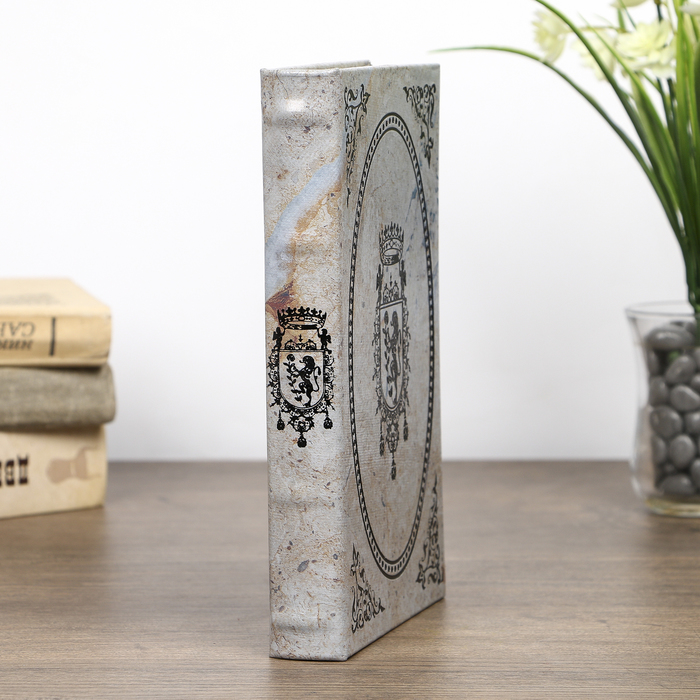 Шкатулка дерево книга "Герб монарха" 21х14х3 см