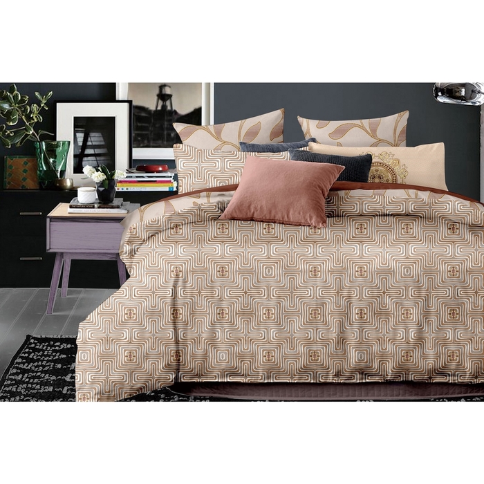 Постельное бельё "Этель" 1.5 сп. Африканский стиль, размер 150х210 см, 150х210 см, 50х70 ± 3 см - 2 шт.