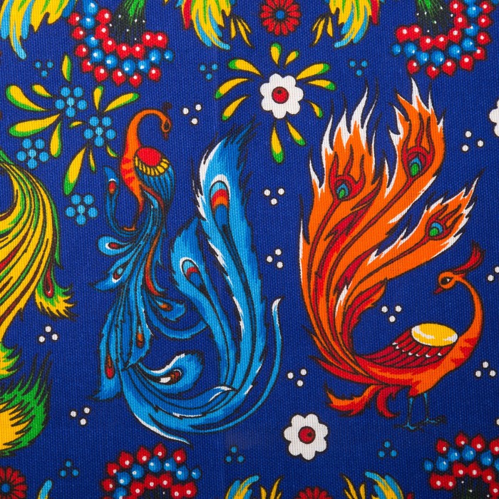 Полотенце рогожка Жар-птица 40*75 см голубой 160 гр/м хл.100%