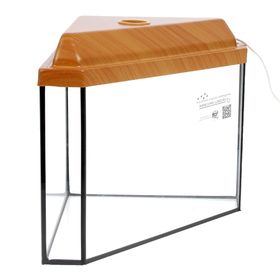 

Аквариум дельта угловой с крышкой, 30 литров, 36,5 х 36,5 х 33/38,5 см, вишня