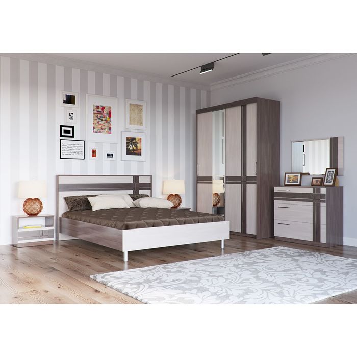 Шкаф-купе 2х дверный ПРЕЗЕНТ Бодега темый/светлый МДФ бодега темный