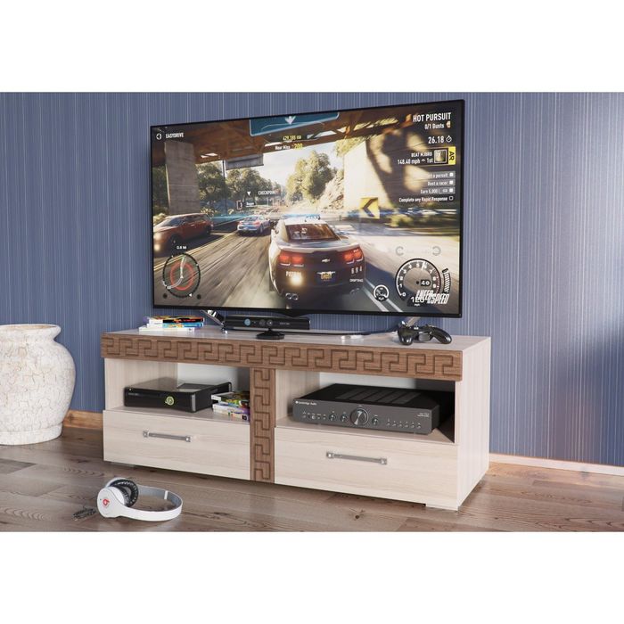 Тумба ТВ БОСТОН Ясень шимо светлый МДФ-ясень темный