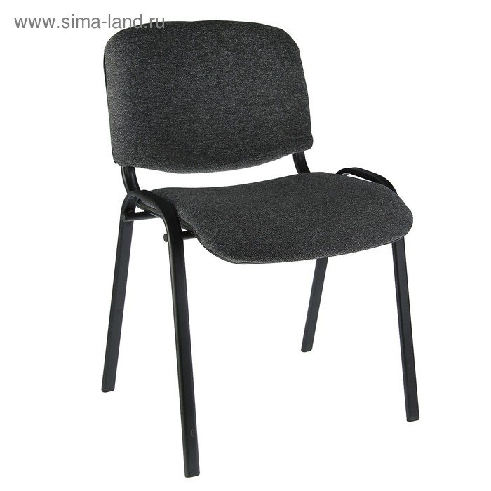 Стул ИЗО, каркас чёрный, обивка ткань серая стул для персонала и посетителей brabix изо iso cf 001 хромированный каркас ткань серая с чёрным