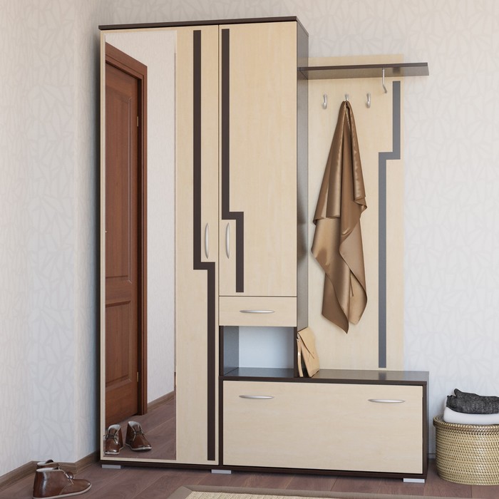 Прихожая КАЛИПСО Левая Венге/Береза